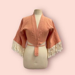 PEACH FRINGE BOUTIQUE TOP